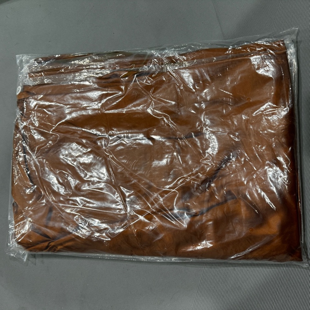 Reformation Glossy Copper-Brown Satin Midi Dress - Picture 7 of 11
